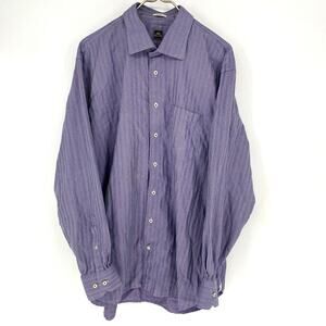 Peter Millar Dress Shirt Button Down Long Sleeve Blue Plaid Shirt Mens Size XXL